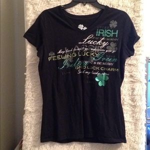 L black st Patrick's day tee